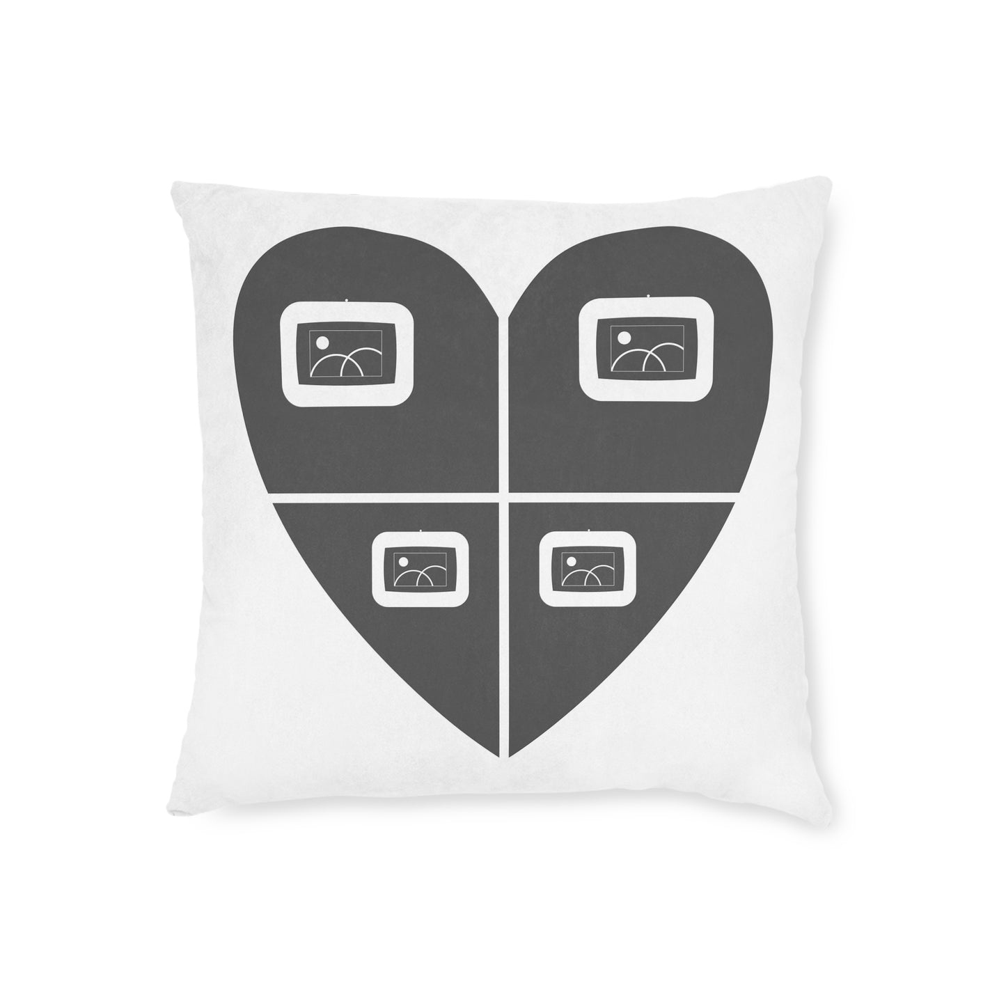 Photo Collage Heart Cushion – 4 Photos