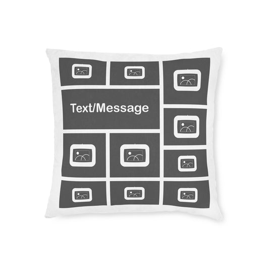 Photo Collage Cushion with Text – 10 Photos