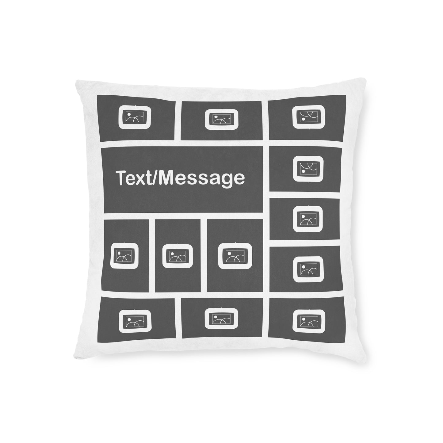 Photo Collage Cushion with Text – 12 Photos