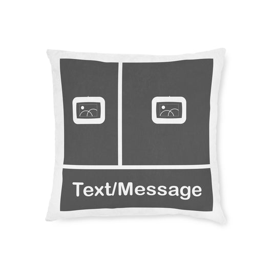 Photo Collage Cushion with Text – 2 Photos