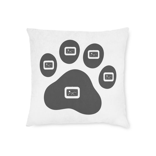 Cat Paw Print Photo Collage Cushion