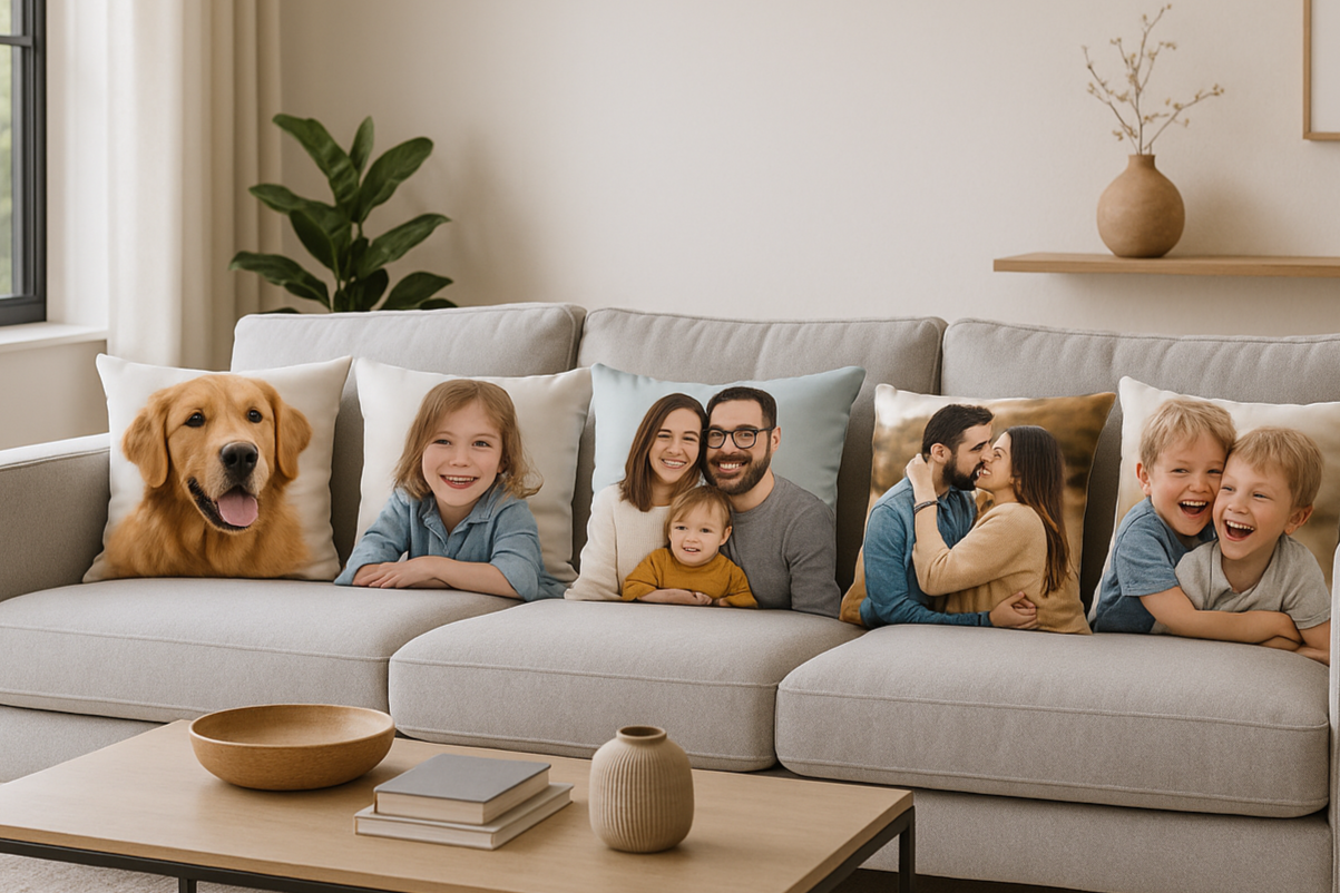  personalised cushions, Photo cushions uk